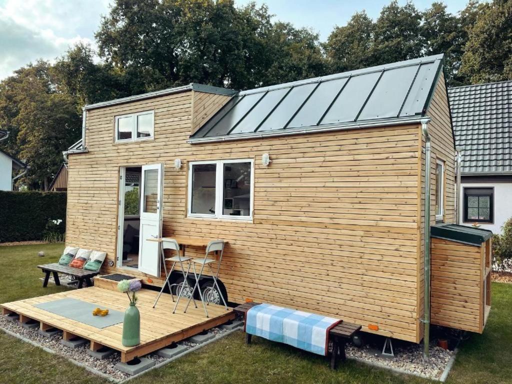 Tiny House Fleesensee Mit Eigenem Garten Und Nur Wenige Meter Vom Seeufer Göhren-Lebbin Esterno foto